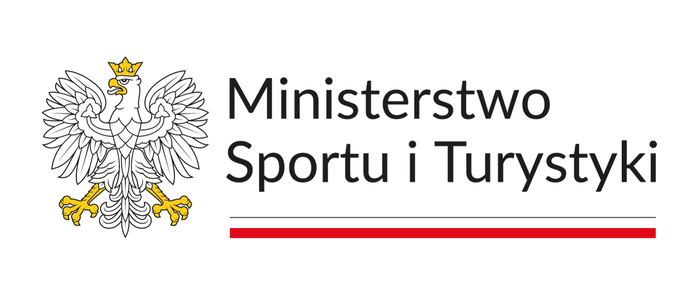 Grafika informująca o dofinansowaniu projektu ze środków Ministerstwa Sportu i Turystyki